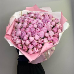 101 розовый пион