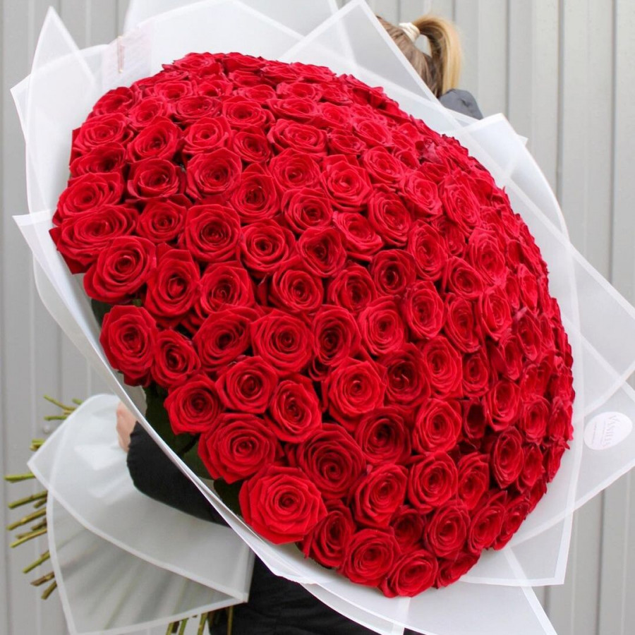 Букет из 151 красной розы - фото 2